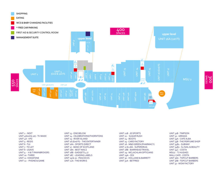 Mall Map | Antonine Shopping Centre